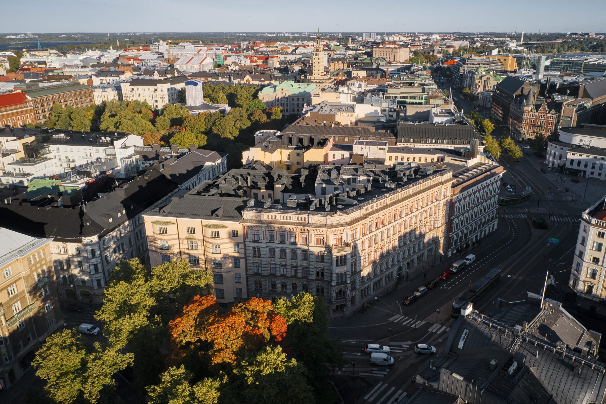 Erottaja2 ilmasta kuvattuna