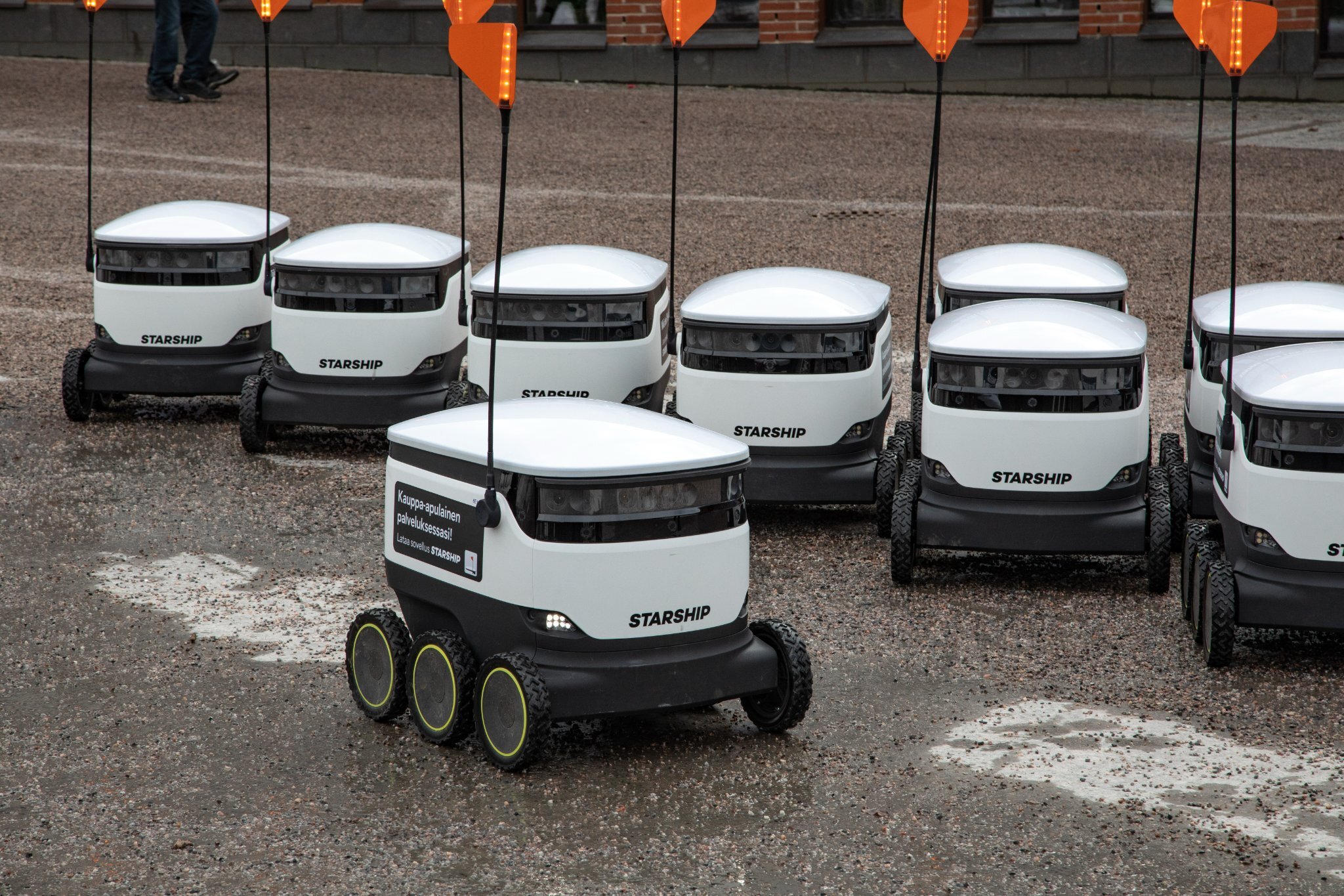 Featured image for “Starship’s delivery robots return home to Spektri for the night”