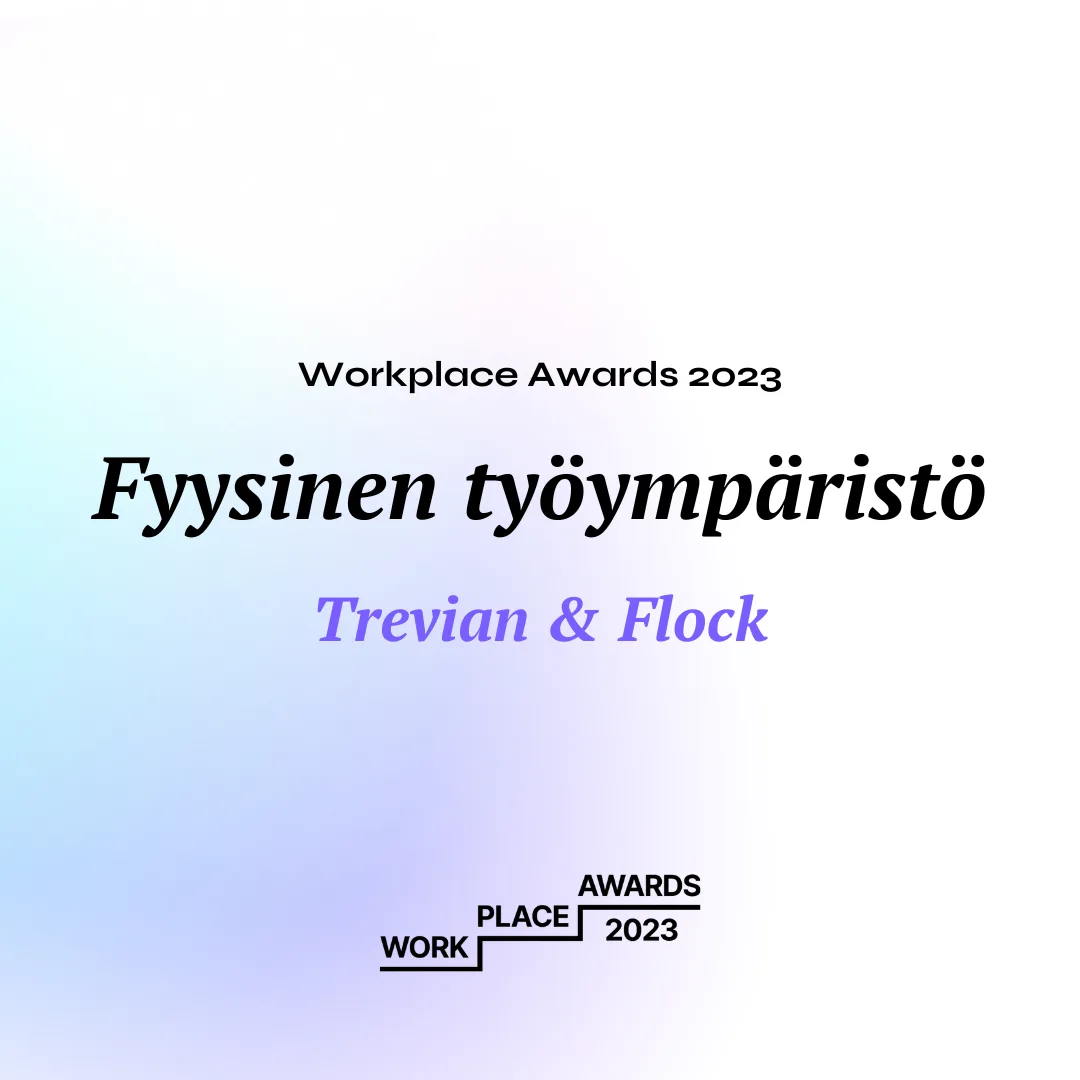 Featured image for “Trevianin toimisto voittoon Raklin Workplace Awards 2023 -kilpailussa”