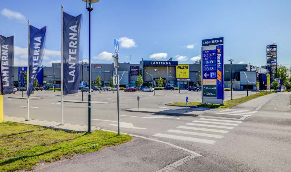 Kauppakeskus Lanterna ulkoa päin