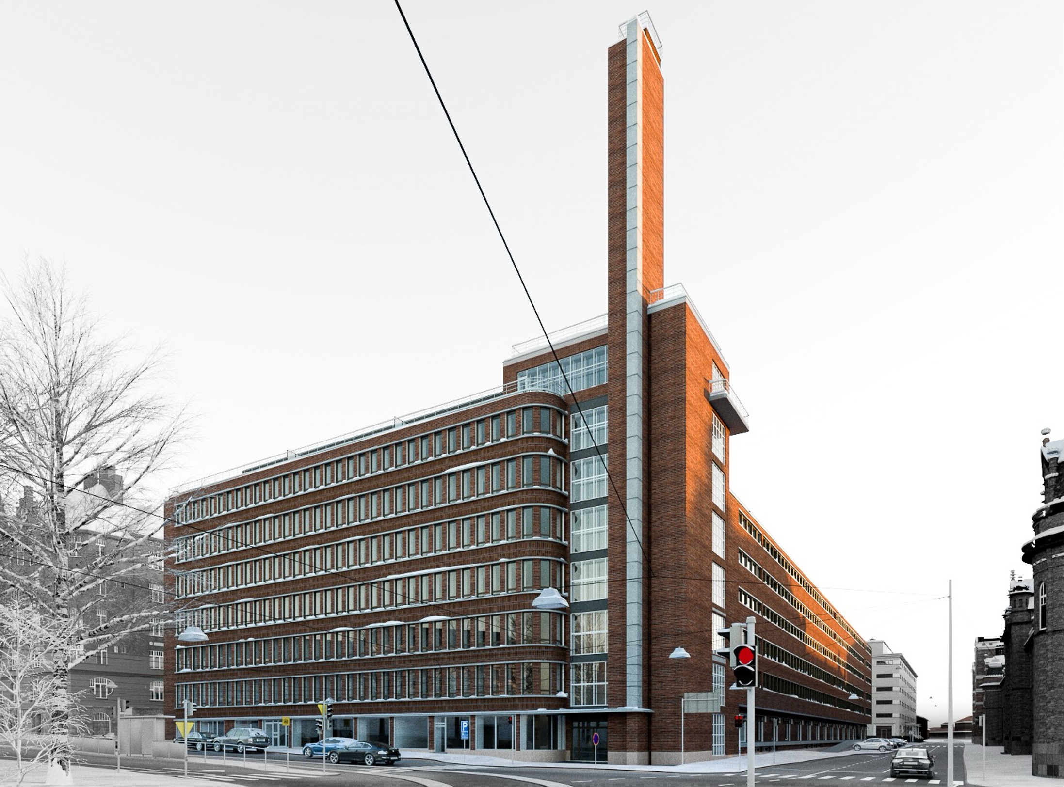 Satamakatu kiinteistön julkisivu